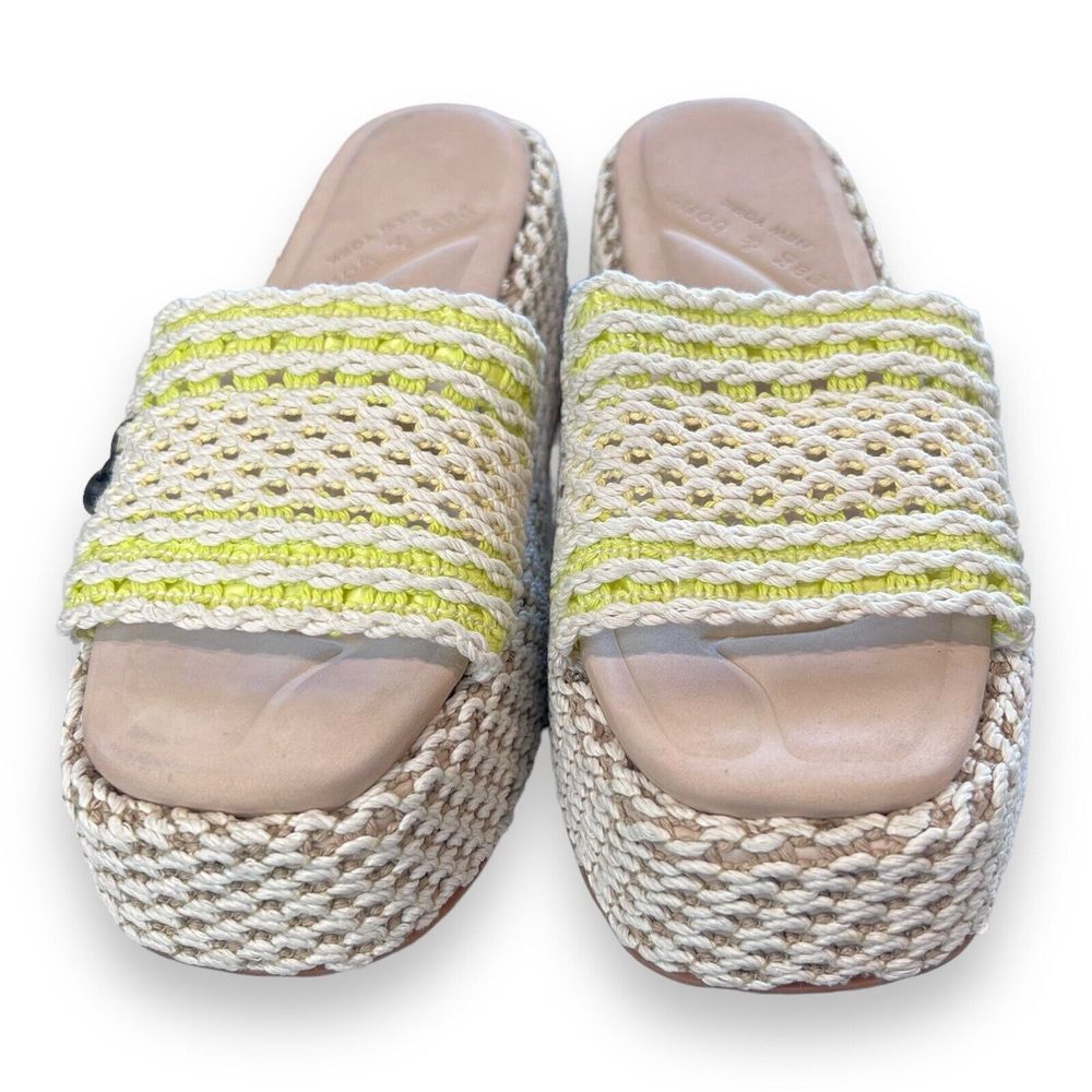 New Rag & Bone Logan Platform Slide Crochet Platf… - image 6